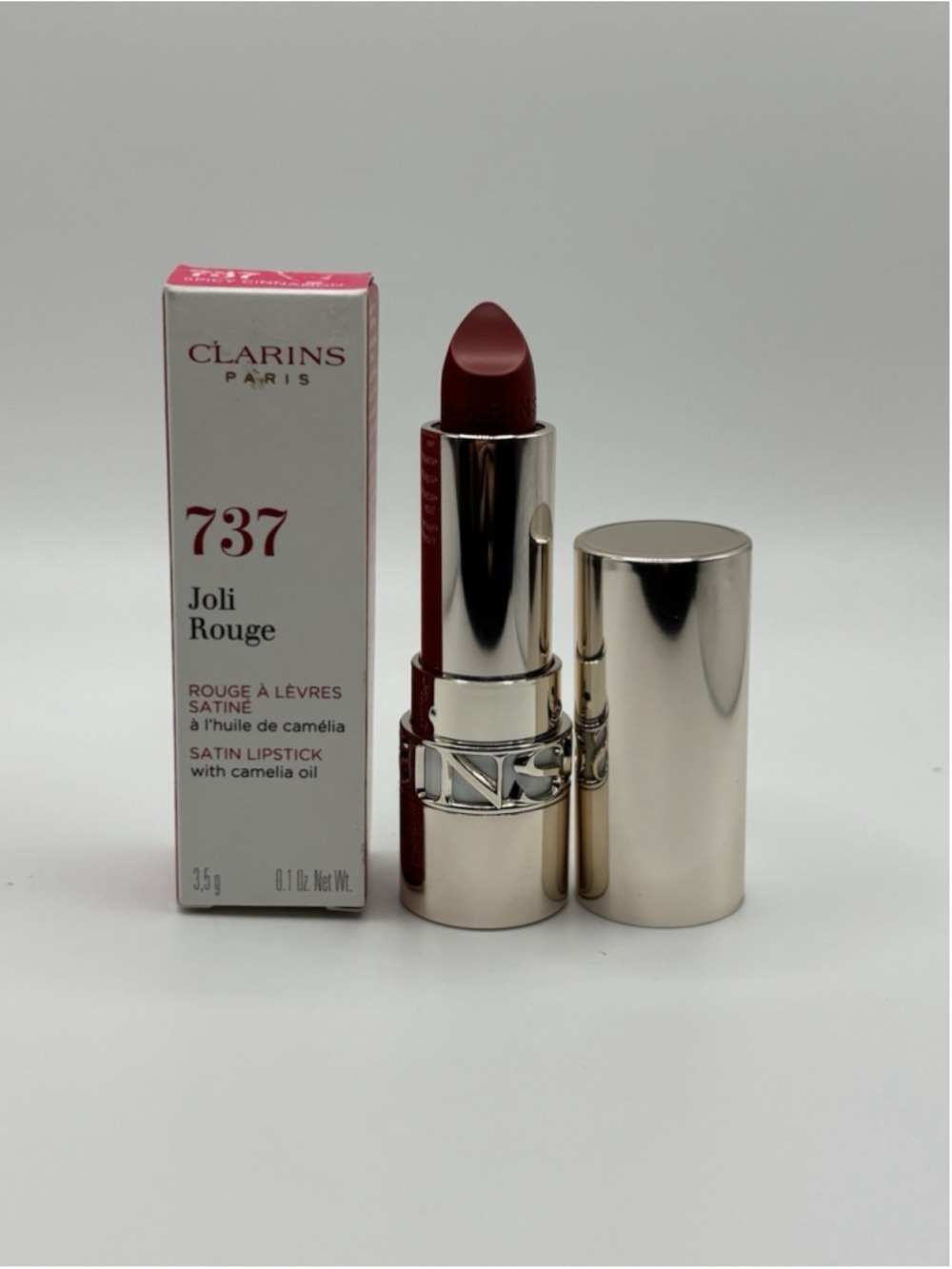 Clarins Joli Rouge Satin Lipstick 737 Spicy Cinnamon 3.5g